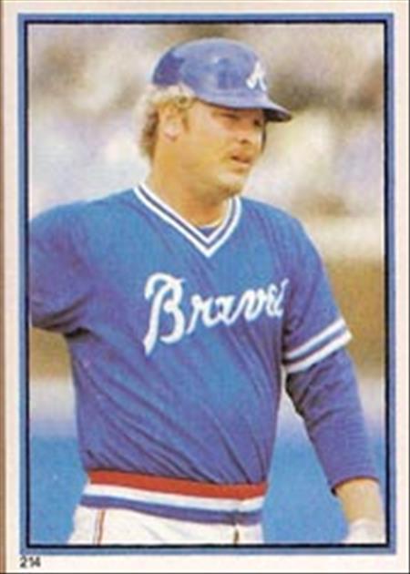 1983 Topps Baseball Stickers     214     Bob Horner